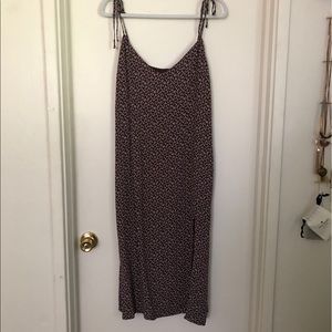 A&F brown print midi dress
